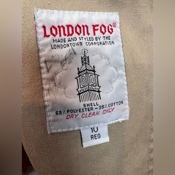 London Fog VTG women’s swing overcoat size 10 removable wool blend lining - Picture 8 of 13